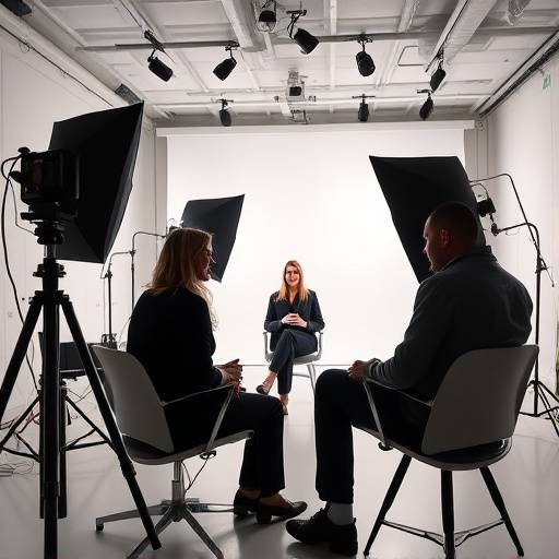 Oversigt over et af Stjerne Interview Studios' studier